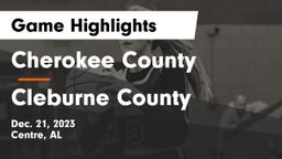 Cherokee County  vs Cleburne County Game Highlights - Dec. 21, 2023