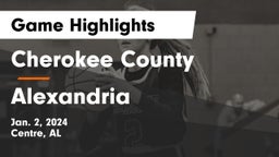 Cherokee County  vs Alexandria  Game Highlights - Jan. 2, 2024
