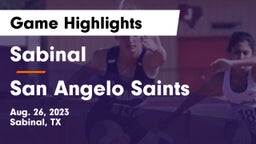 Sabinal  vs San Angelo Saints Game Highlights - Aug. 26, 2023