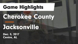 Cherokee County  vs Jacksonville Game Highlights - Dec. 5, 2017