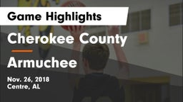 Cherokee County  vs Armuchee Game Highlights - Nov. 26, 2018
