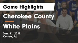 Cherokee County  vs White Plains  Game Highlights - Jan. 11, 2019