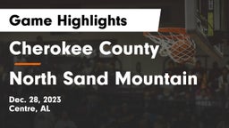 Cherokee County  vs North Sand Mountain Game Highlights - Dec. 28, 2023