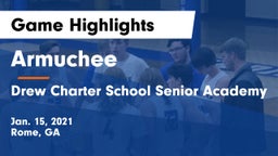 Armuchee  vs Drew Charter School Senior Academy  Game Highlights - Jan. 15, 2021