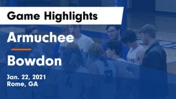 Armuchee  vs Bowdon  Game Highlights - Jan. 22, 2021