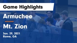 Armuchee  vs Mt. Zion  Game Highlights - Jan. 29, 2021
