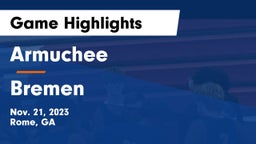 Armuchee  vs Bremen  Game Highlights - Nov. 21, 2023