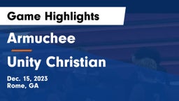 Armuchee  vs Unity Christian  Game Highlights - Dec. 15, 2023