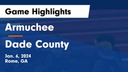 Armuchee  vs Dade County  Game Highlights - Jan. 6, 2024
