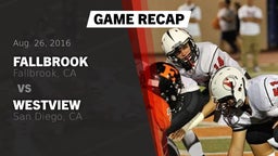 Recap: Fallbrook  vs. Westview  2016