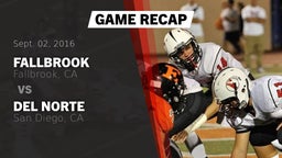 Recap: Fallbrook  vs. Del Norte  2016