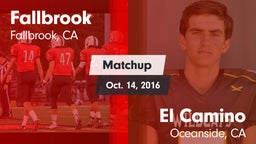 Matchup: Fallbrook High vs. El Camino  2016