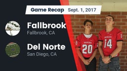 Recap: Fallbrook  vs. Del Norte  2017