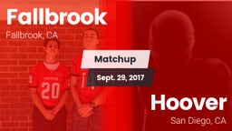 Matchup: Fallbrook High vs. Hoover  2017