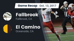Recap: Fallbrook  vs. El Camino  2017