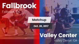 Matchup: Fallbrook High vs. Valley Center  2017