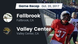 Recap: Fallbrook  vs. Valley Center  2017