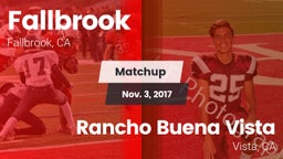 Matchup: Fallbrook High vs. Rancho Buena Vista  2017