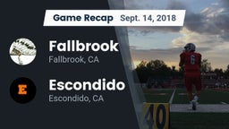 Recap: Fallbrook  vs. Escondido  2018