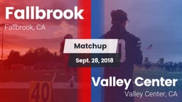 Matchup: Fallbrook High vs. Valley Center  2018