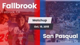 Matchup: Fallbrook High vs. San Pasqual  2018