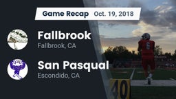 Recap: Fallbrook  vs. San Pasqual  2018