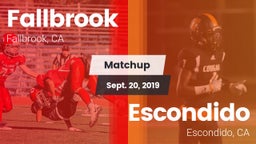 Matchup: Fallbrook High vs. Escondido  2019