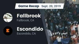 Recap: Fallbrook  vs. Escondido  2019
