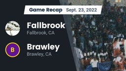 Recap: Fallbrook  vs. Brawley  2022