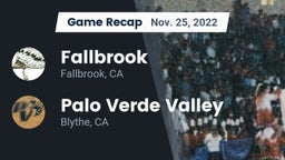Recap: Fallbrook  vs. Palo Verde Valley  2022