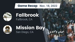 Recap: Fallbrook  vs. Mission Bay  2022