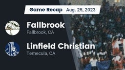 Recap: Fallbrook  vs. Linfield Christian  2023
