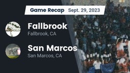 Recap: Fallbrook  vs. San Marcos  2023