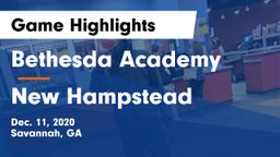 Bethesda Academy vs New Hampstead  Game Highlights - Dec. 11, 2020