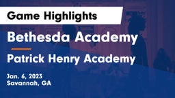 Bethesda Academy vs Patrick Henry Academy Game Highlights - Jan. 6, 2023