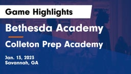 Bethesda Academy vs Colleton Prep Academy Game Highlights - Jan. 13, 2023