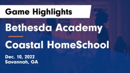 Bethesda Academy vs Coastal HomeSchool  Game Highlights - Dec. 10, 2022