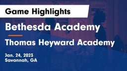 Bethesda Academy vs Thomas Heyward Academy Game Highlights - Jan. 24, 2023