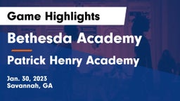 Bethesda Academy vs Patrick Henry Academy Game Highlights - Jan. 30, 2023