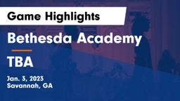 Bethesda Academy vs TBA Game Highlights - Jan. 3, 2023