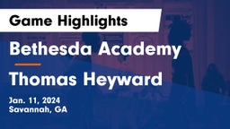 Bethesda Academy vs Thomas Heyward  Game Highlights - Jan. 11, 2024