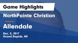 NorthPointe Christian  vs Allendale  Game Highlights - Dec. 5, 2017