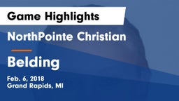 NorthPointe Christian  vs Belding  Game Highlights - Feb. 6, 2018