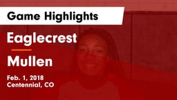 Eaglecrest  vs Mullen  Game Highlights - Feb. 1, 2018