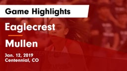 Eaglecrest  vs Mullen  Game Highlights - Jan. 12, 2019