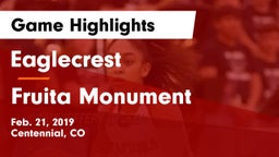 Eaglecrest  vs Fruita Monument  Game Highlights - Feb. 21, 2019