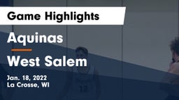 Aquinas  vs West Salem  Game Highlights - Jan. 18, 2022