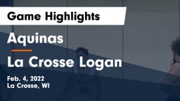 Aquinas  vs La Crosse Logan Game Highlights - Feb. 4, 2022