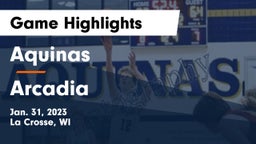 Aquinas  vs Arcadia  Game Highlights - Jan. 31, 2023
