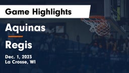 Aquinas  vs Regis  Game Highlights - Dec. 1, 2023